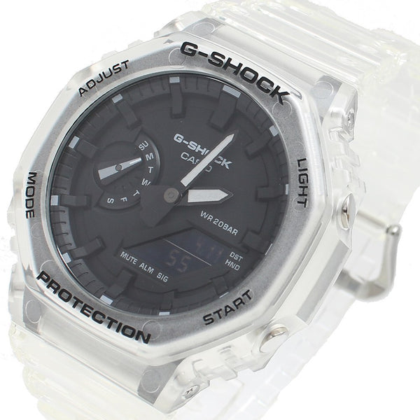 カシオ CASIO 腕時計 GA-2100SKE-7A メンズ レディース Gショック G-SHOCK スケルトンシリーズ クォーツ ブラック クリア